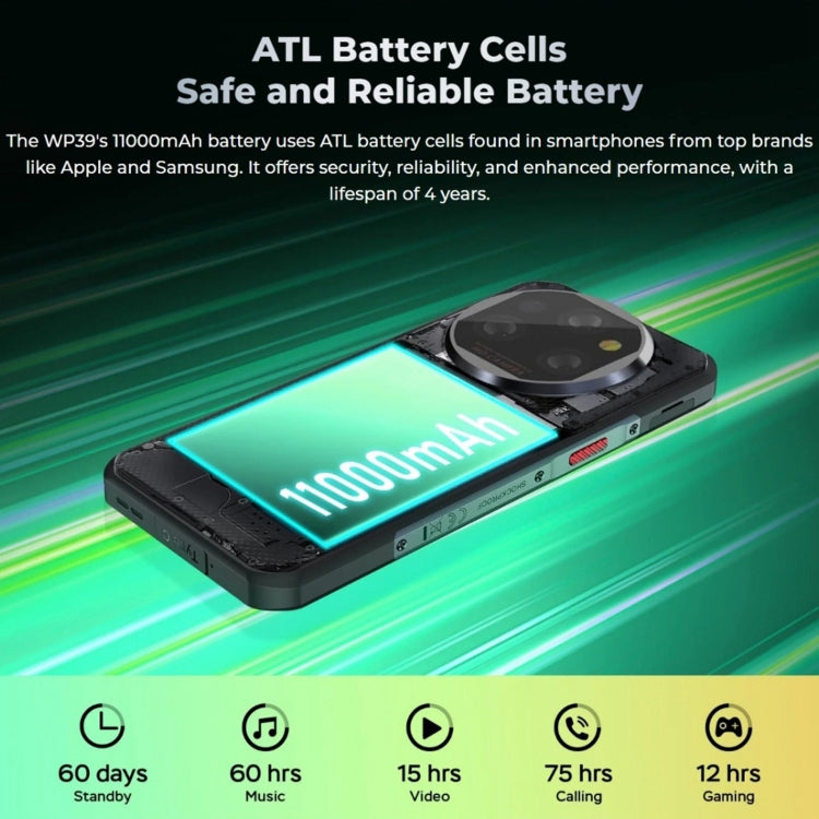 Oukitel WP39 Pro 5G Rugged Phone, 6GB+256GB, Night Vision, Fingerprint Identification, 6.6 inch MediaTek Dimensity 6100+ Octa Core, NFC, OTG, Network: 5G, WP39 5G Oukitel WP39 Pro 5G Rugged Phone, 6GB+256GB, Night Vision, Fingerprint Identification, 6.6 inch MediaTek Dimensity 6100+ Octa Core, NFC, OTG, Network: 5G, WP39 5G